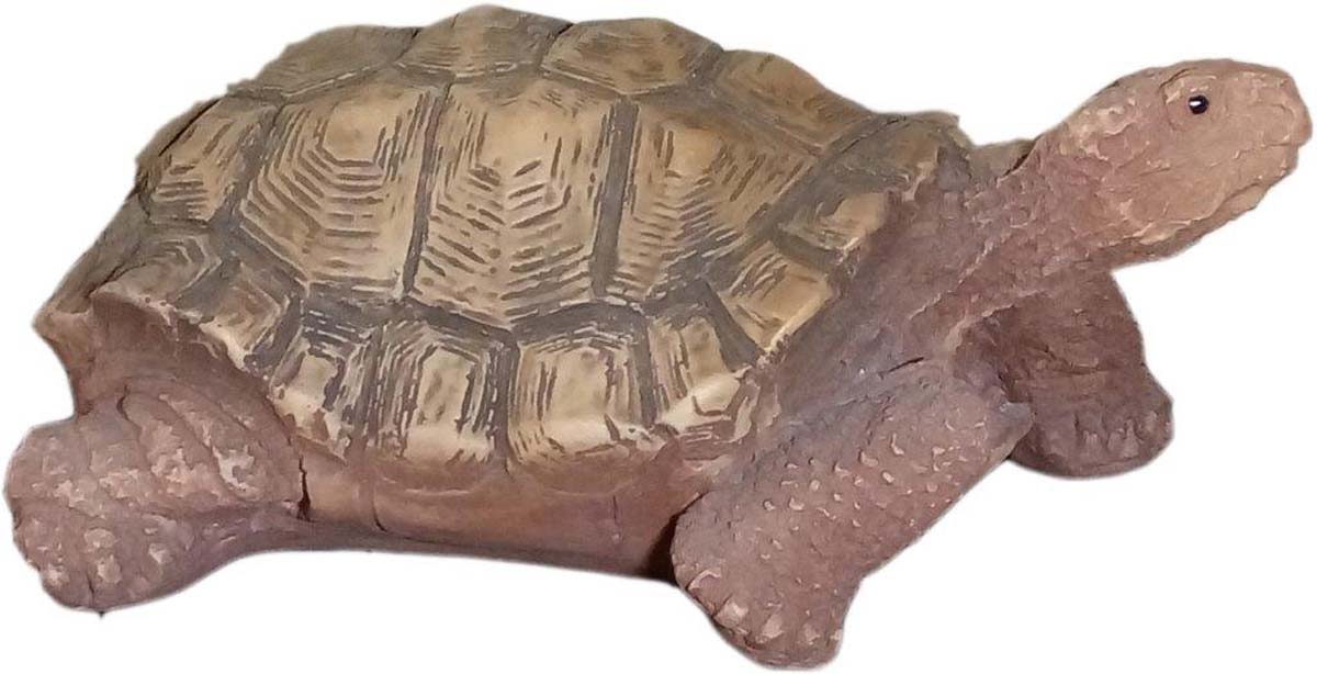 Hand-Crafted Coral-Brown Turtle Planter in Fiber - 11” Big Flower Pot – Rustic-Look Indoor & Outdoor Décor  Buy in Bulk Wholesale